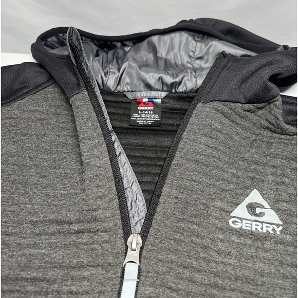 Gerry Girls Large 14/16 Hooded Jacket Finger Opening Zip Pockets - Picture 2 of 5